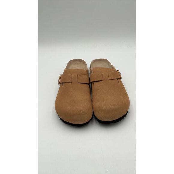 Quince Women Water Repellent Suede Clog Mule Tan 10 - Picture 2 of 2